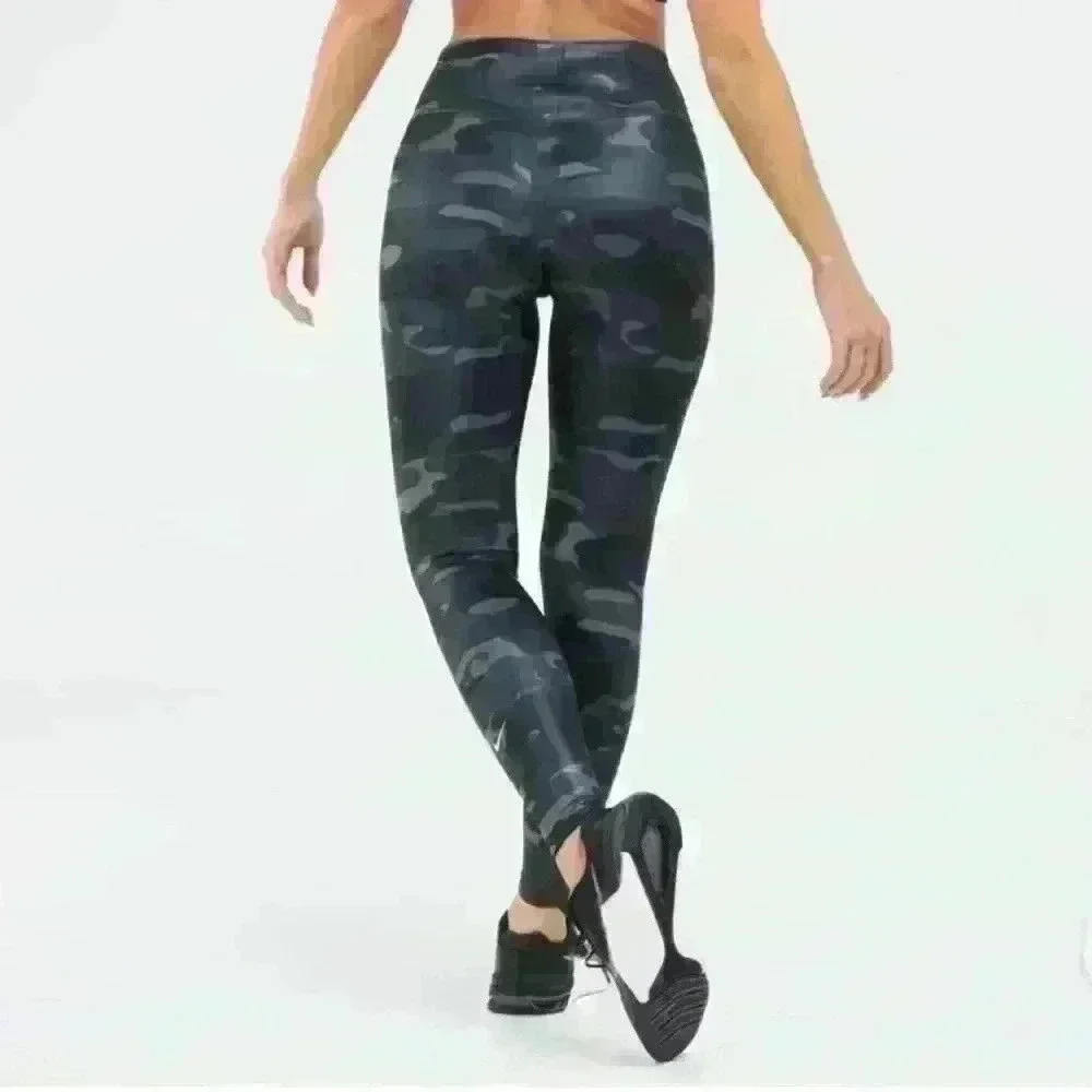 NWT Women’s Nike One Tight Fit Mid Rise Full Length Camo Leggings Size small - Picture 4 of 10
